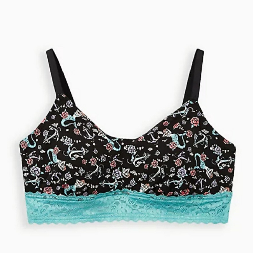 Black Vintage Nautical Bralette